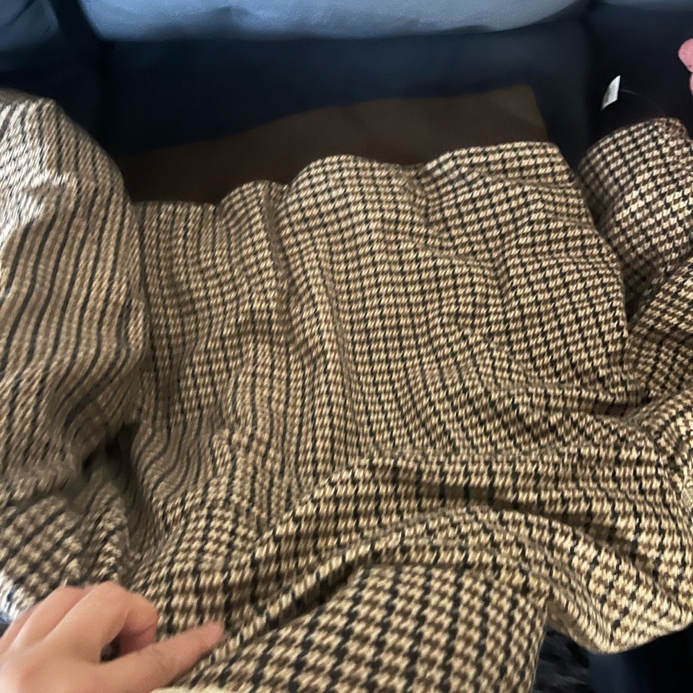 GAP Houndstooth Bomber Jacket - Black and Tan